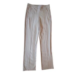 Athleta Headlands Hybrid Pant sz 6T, 6 Tall, Ecru light beige Zippered Pockets